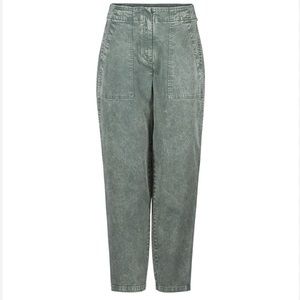 Ischiko Cotton Trousers Pants - Women's Size 1 - Green